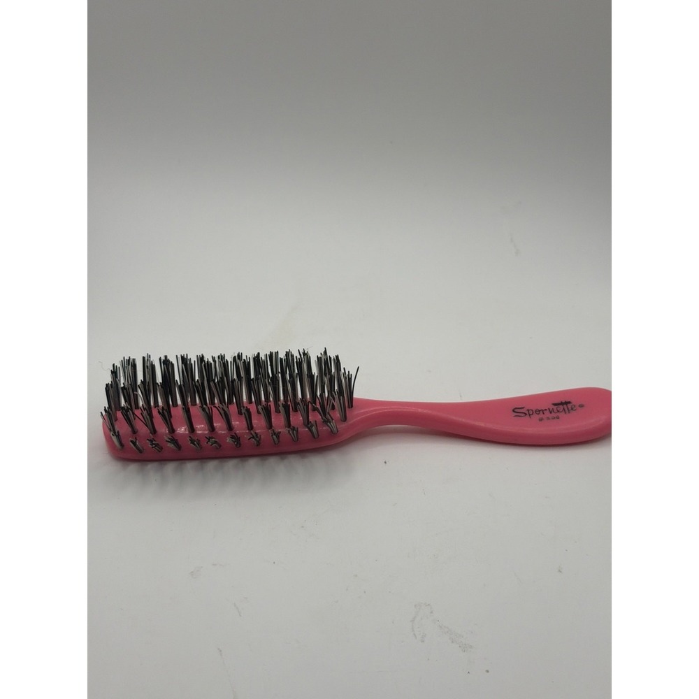 Vintage Hairbrush Spornette Retro  #398 Great Cond Pink